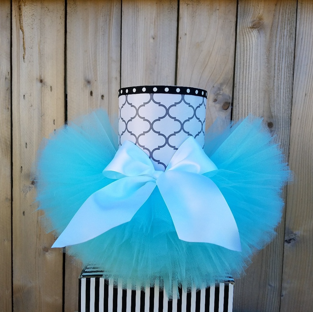 BLUE WHITE BABY GIRL TUTU SKIRT SIZE 12 MONTHS